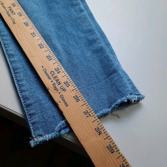 Democracy Jeans Womens 4 Ab Solution Girlfriend Mid Rise Raw Hem Slouchy Shaping - Picture 10 of 11